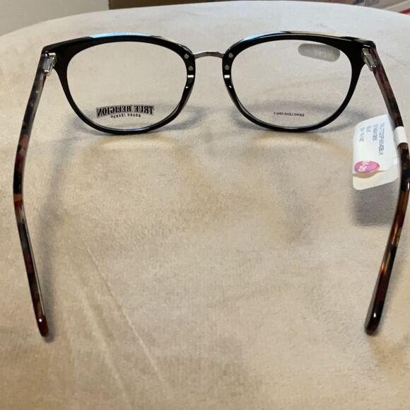 TRUE RELIGION 54-18-140 LADIES CATEYE TORTOISE ARMS EYEWEAR EYEGLASSES FRAMES - Picture 3 of 6